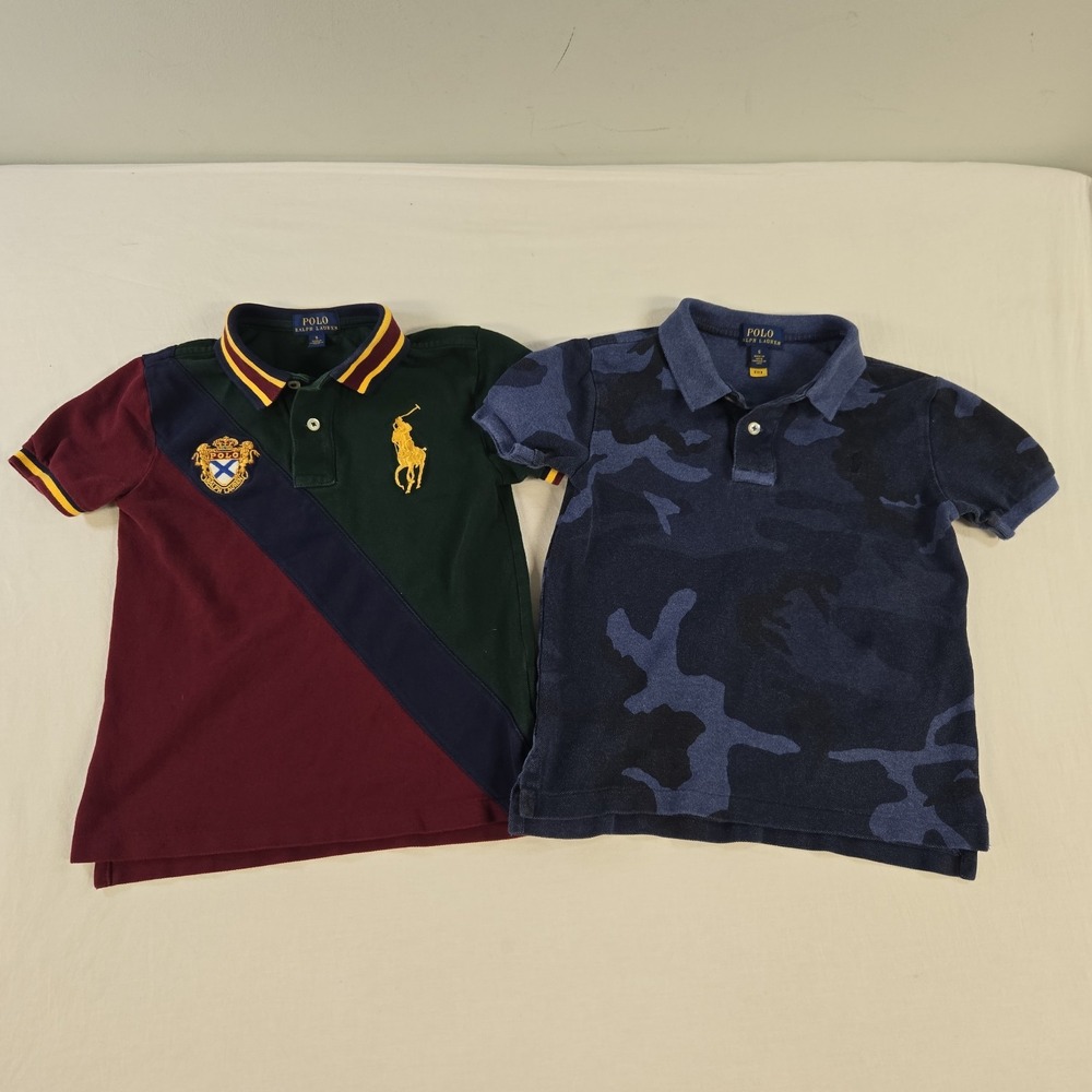Polo Ralph Lauren Lot Of 2 Boys Size 6 Short Sleeve Polo Shirts